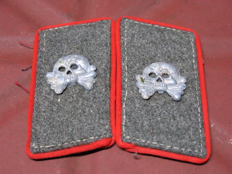 German Heer Sturmgeschütz Feldgrau Kragenspiegel Collar Patches Pair. (15)