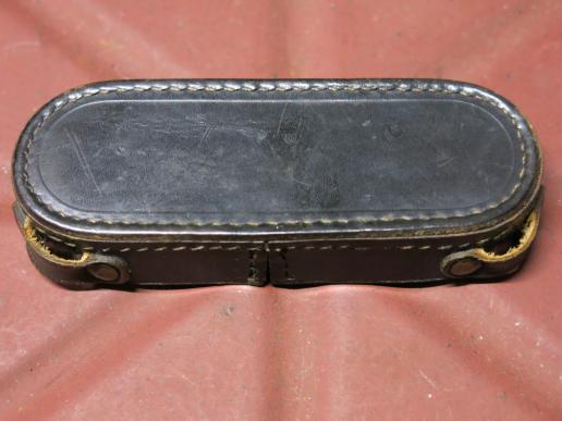 German Wehrmacht 6x30, 7x50, 10x50, etc, Binoculars Lens Protector Leather Made Brass Rivets.