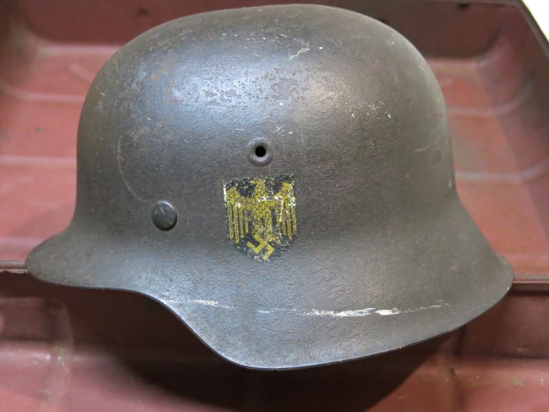 German Kriegsmarine M42 Helmet Single Decal EF62. (86)