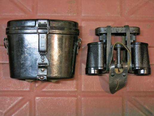 German Wehrmacht 6x30 Binoculars With Black Bakelite Case 1941-1942 Set.