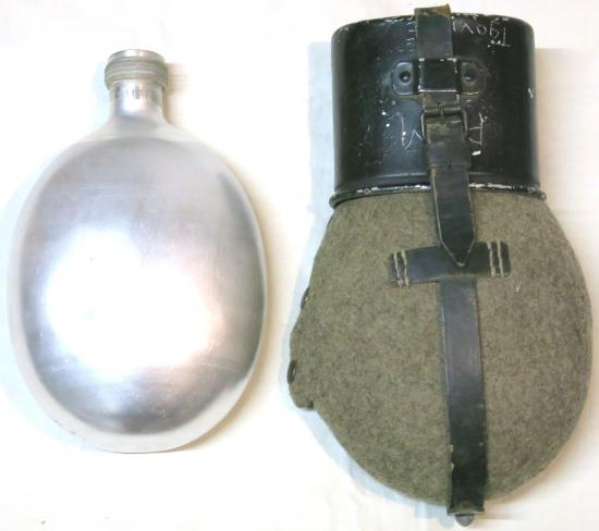 German Wehrmacht Feldflasche M31 Canteen W. A. L. 41/42 Factory Matching Used Condition.