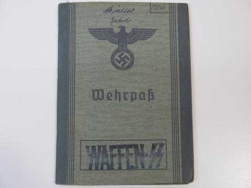 German Waffen SS Wehrpass K. L. Lublin, Flossenbürg MINT. (40)