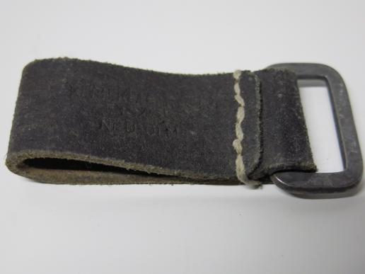 German Wehrmacht Belt Steel Loop KERN. KLÄGER & Co. 1942 NEU-ULM Marked.