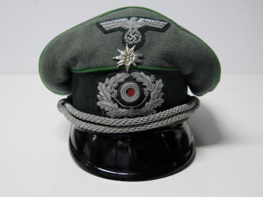 German Wehrmacht Schirmmütze Gebirgsjäger Visor Cap Mountain Troops Size 59. (50)