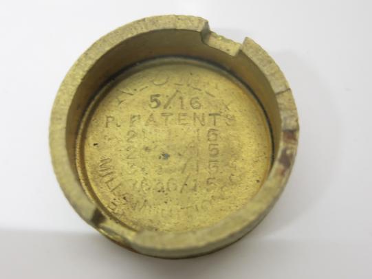 British WWI Mills No5 MKI Base Plug In Brass, Rare Base Plug, Inert.