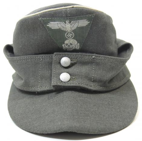 German Waffen SS Officer Einheitsfeldmütze M43 Field Cap In Italian Gabardine Size 58. (100)