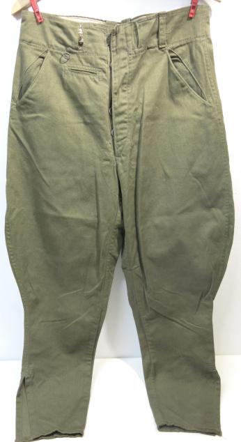 German Wehrmacht Tropen Stiefelhose Tropical Breeches In Heavy Cotton.
