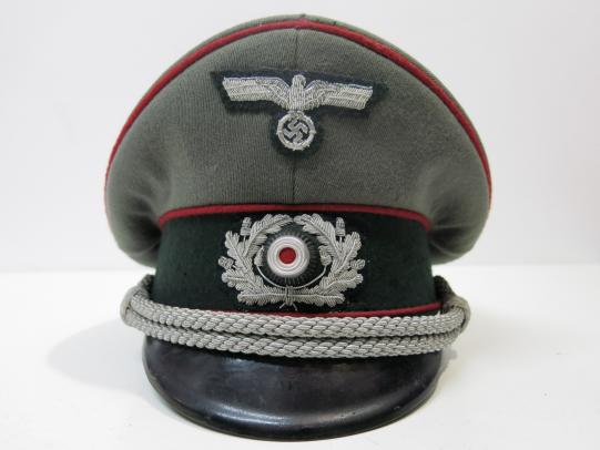 German Wehrmacht Schirmmütze Artillerie Visor Cap Artillery For Officer Size 57.