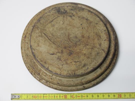 German Wehrmacht Tellermine 43 Pilz Pressure Plate With Original Sand Colour 1943, Not Ground Find, Inert.