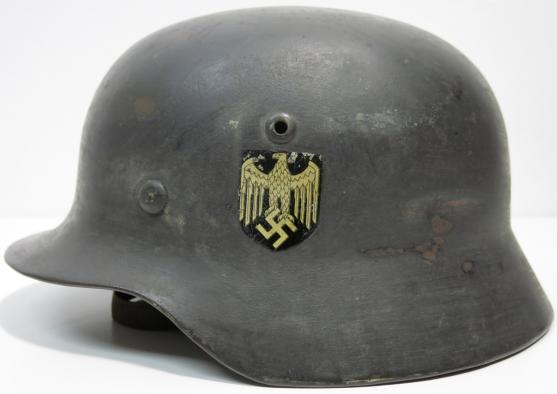 German Wehrmacht M35 NS68 1939 Ex Double Decal Adapted To M40 Specifications.