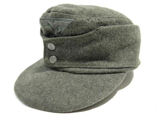German Wehrmacht EM Feldmütze M42 Converted To M43 Einheitsfeldmütze Field Cap Size M. (35)