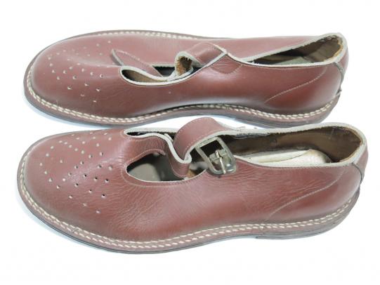 German Bund Deutscher Mädel BDM Brown Sandals Size 36 MINT Condition. (10)