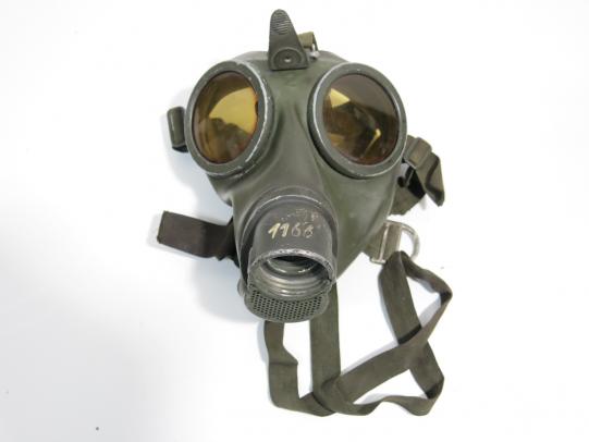 German Wehrmacht Gas Mask GM38 Green Rubber Variation 1939.