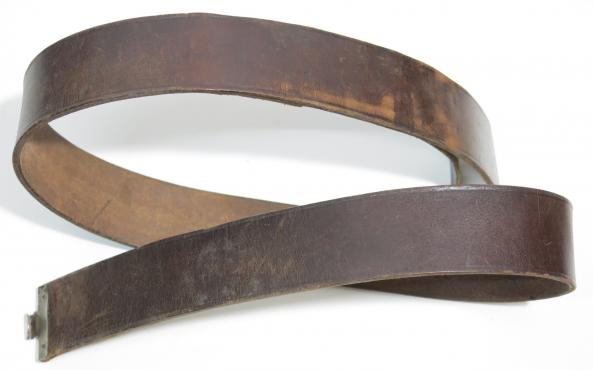 German NSDAP Party Chocolate Brown Leather Belt 44 mm Wide 107 cm Long. (3)