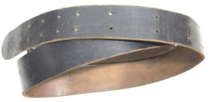 German NSDAP Party Or Wehrmacht Walking Out Black Leather Belt 45 mm Wide 123 cm Long. (3)