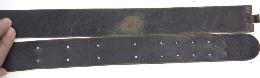 German NSDAP Party Or Wehrmacht Walking Out Black Leather Belt 45 mm Wide 123 cm Long. (3)