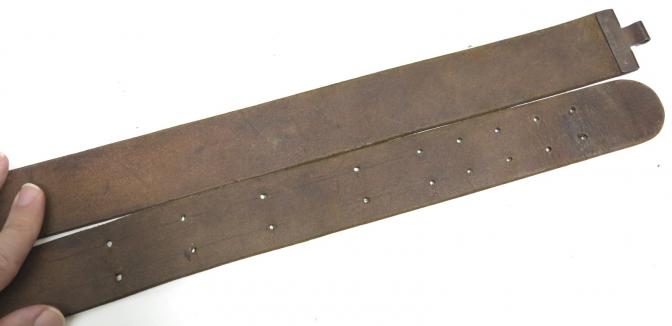 German NSDAP Party Or Wehrmacht Walking Out Black Leather Belt 45 mm Wide 123 cm Long. (3)