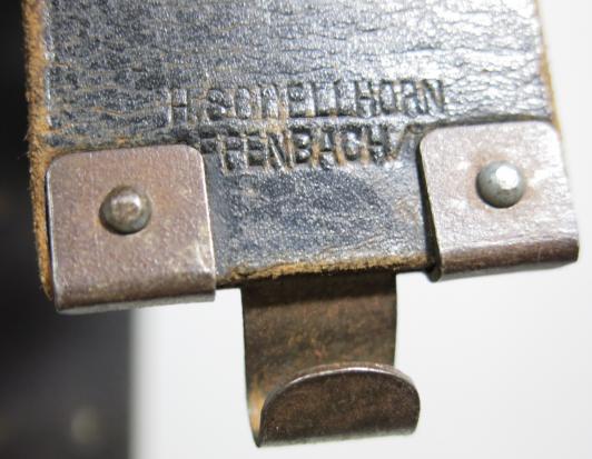 German NSDAP Party Or Wehrmacht Walking Out Black Leather Belt 45 mm Wide 123 cm Long. (3)