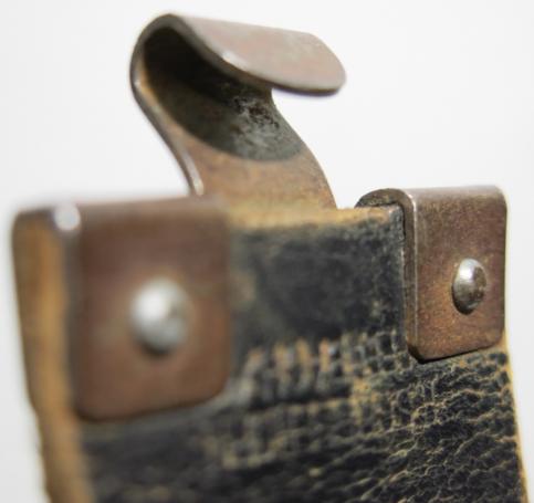 German NSDAP Party Or Wehrmacht Walking Out Black Leather Belt 45 mm Wide 123 cm Long. (3)