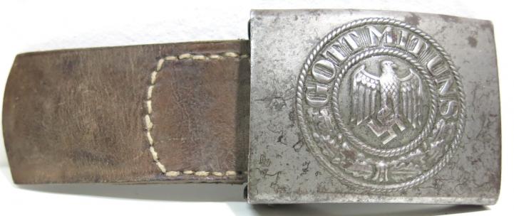 German Wehrmacht Heer EM Steel Belt Buckle.
