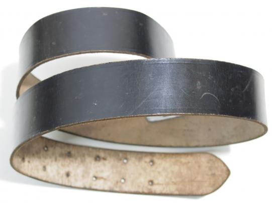 German Wehrmacht Officer Black Belt & Buckle 43 mm Wide 117cm Long. (5)