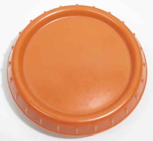 German Wehrmacht Standard Fettbuchse Orange Bakelite Fat Container Mid/Late War Model, MINT.