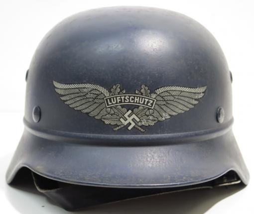 German Luftschutz M35 Helmet Q64 Near Mint Condition.