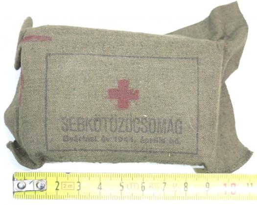 German Wehrmacht/Hungarian Sebkötöző Csomag, (Thank You Google Translator), Field Dressing Packet Unused 1944.