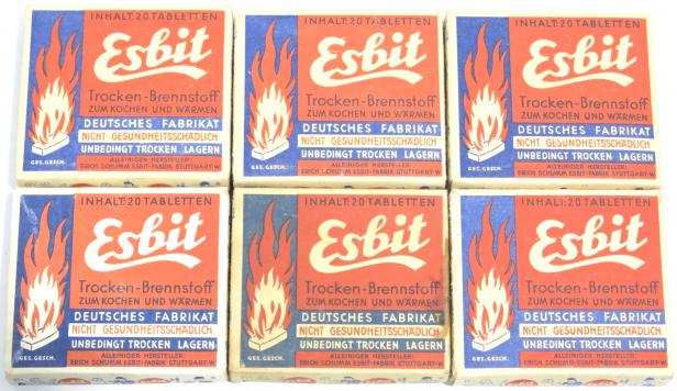 German Wehrmacht Esbit Kocher Mod. 9 Fuel Tablets Box Variation 6 b.