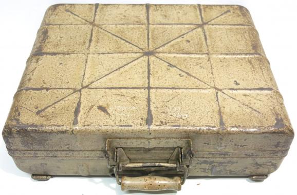 German Wehrmacht 15 Stielhandgranaten 24 Stickgrenades M24 Box In Sand Colour With Green Camo For DAK Or Tropical.