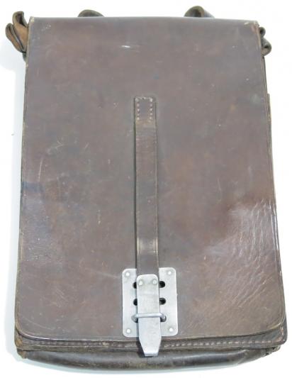 German Luftwaffe Brown Chocolate Meldekartentasche M35 Map Case 1936 Dated And LBA Marked, Hard To Find.