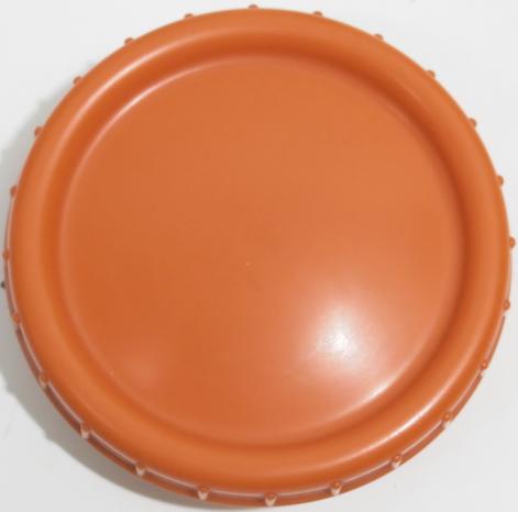 German Wehrmacht Standard Fettbuchse Orange Bakelite Flat Dome Version Fat Container Used.