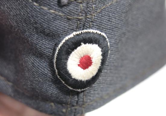 German Luftwaffe Officer Feldmütze Side Cap In Blue Gabardine Size 58. (30)