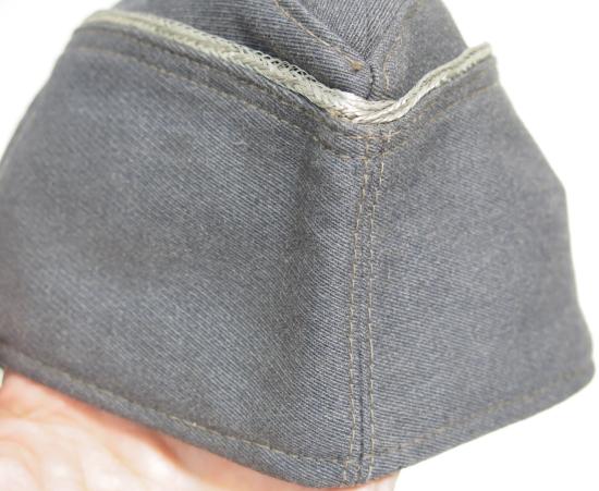 German Luftwaffe Officer Feldmütze Side Cap In Blue Gabardine Size 58. (30)