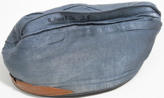 German Luftwaffe Officer Feldmütze Side Cap In Blue Gabardine Size 58. (30)