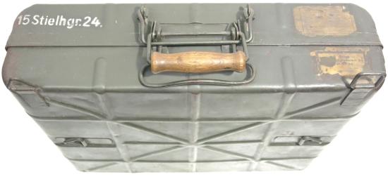 German Wehrmacht 15 Stielhandgranaten 24 Stickgrenades M24 Box 1939, Super Nice.