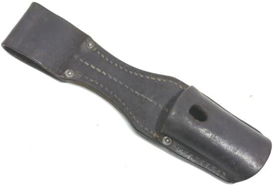 German Wehrmacht K98 Bayonet Leather Frog Unmarked, Steel Rivets.
