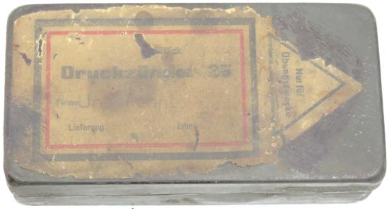 German Wehrmacht 4 Stück Druck-Zünder 35 DZ35 Fuze 1940 Metal Box, 