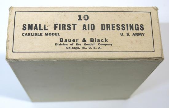 USA WWII Small First Aid Dressings Carlisle Model Full Untouched Box.