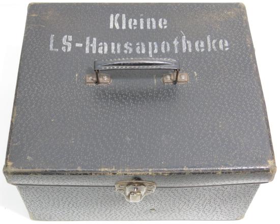 German Luftschutz Kleine Hausapotheke With Some Contents As Found.