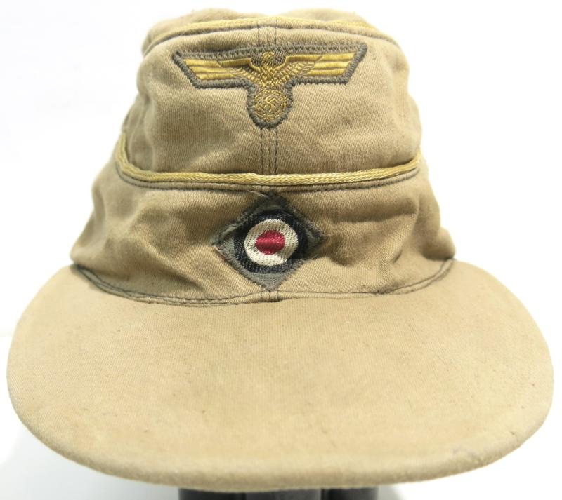 German Kriegsmarine M41 DAK Officer Einheitsfeldmütze Field Cap Size 58. (35)