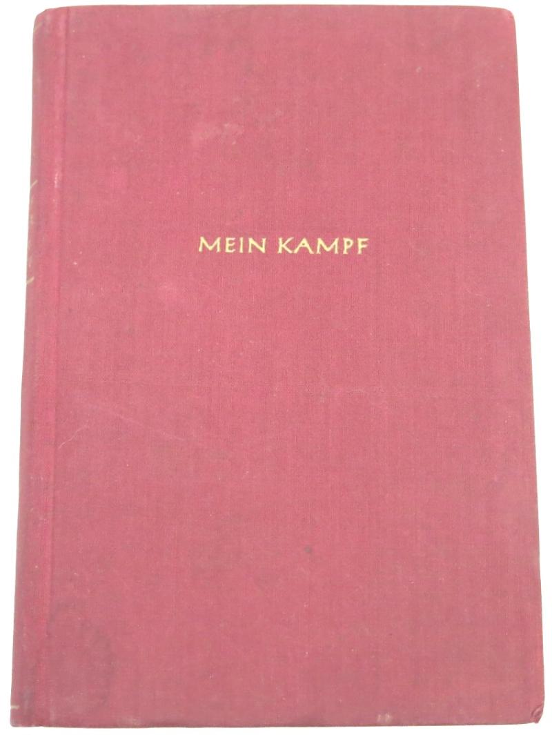Mein Kampf Book Soldiers Edition 1941 Strasburg Stamp Near Mint And Rare.