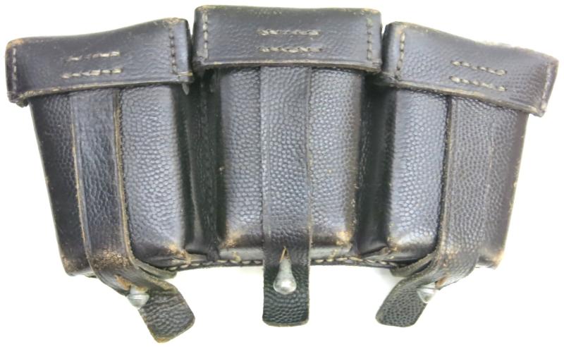 German Wehrmacht K98 Patronentaschen Ammo Pouch LEON H. BECK NÜRNBERG 1942 Nearly Mint, Rare Maker.