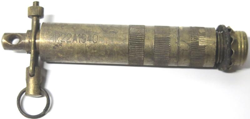 German Wehrmacht Zug-Zünder 35 ZZ35 Brass Fuze RR22A1940 Complete And Inert.