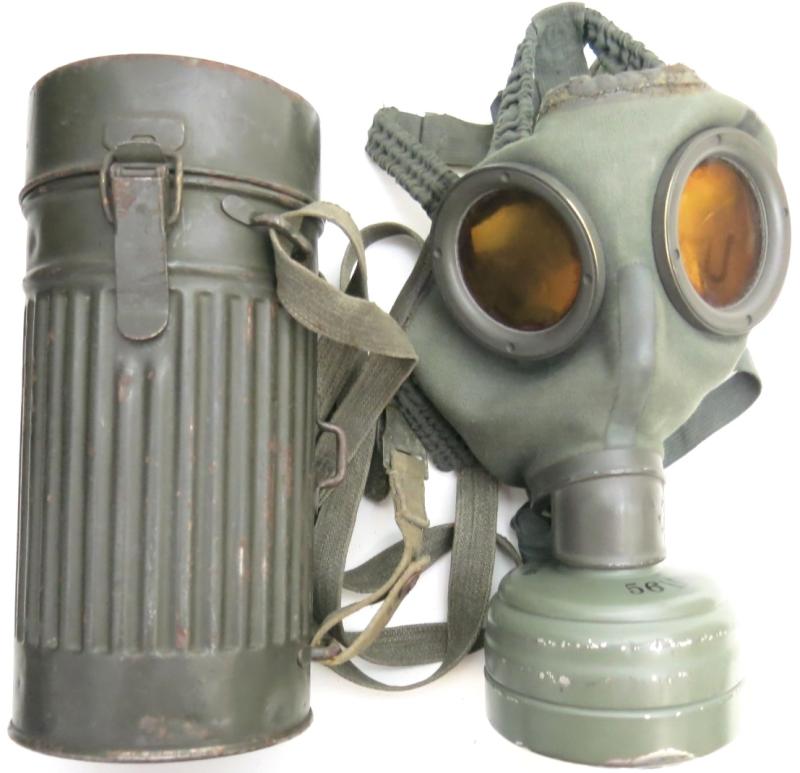 German Reichswehr - Legion Condor - Wehrmacht Gas Mask Set 1934-1935-1936-1937 GM30 Early Model.