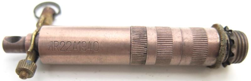 German Wehrmacht Zug-Zünder 35 ZZ35 Copper Fuze RR22A1940 Complete And Inert.