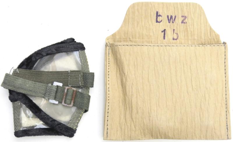 German Wehrmacht Augenschützer 42 Mit Trageumschlag Dust/Sun Protection Goggles In Envelop Unused, bwz Marked.