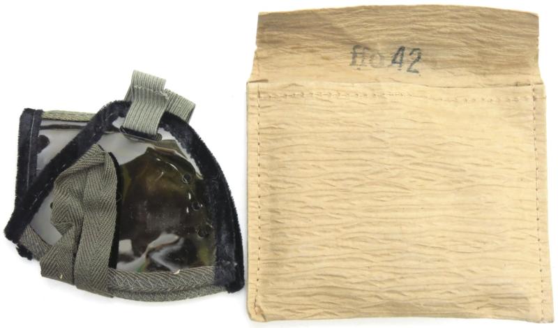 German Wehrmacht Augenschützer 42 Mit Trageumschlag Dust/Sun Protection Goggles In Envelop Unused, ffo 42 Marked.
