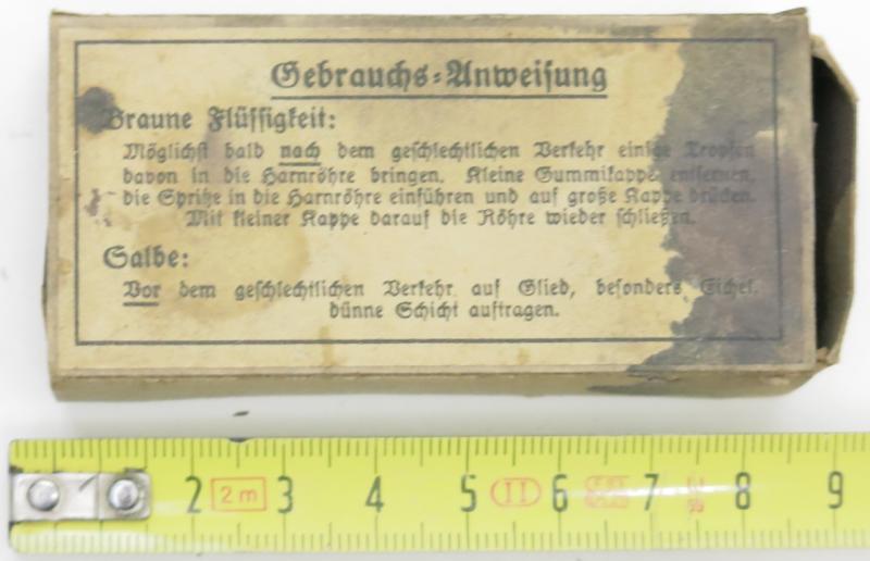 German Wehrmacht Medical Kit With Salbe Ointment Against Veneral Disease/Disaster.