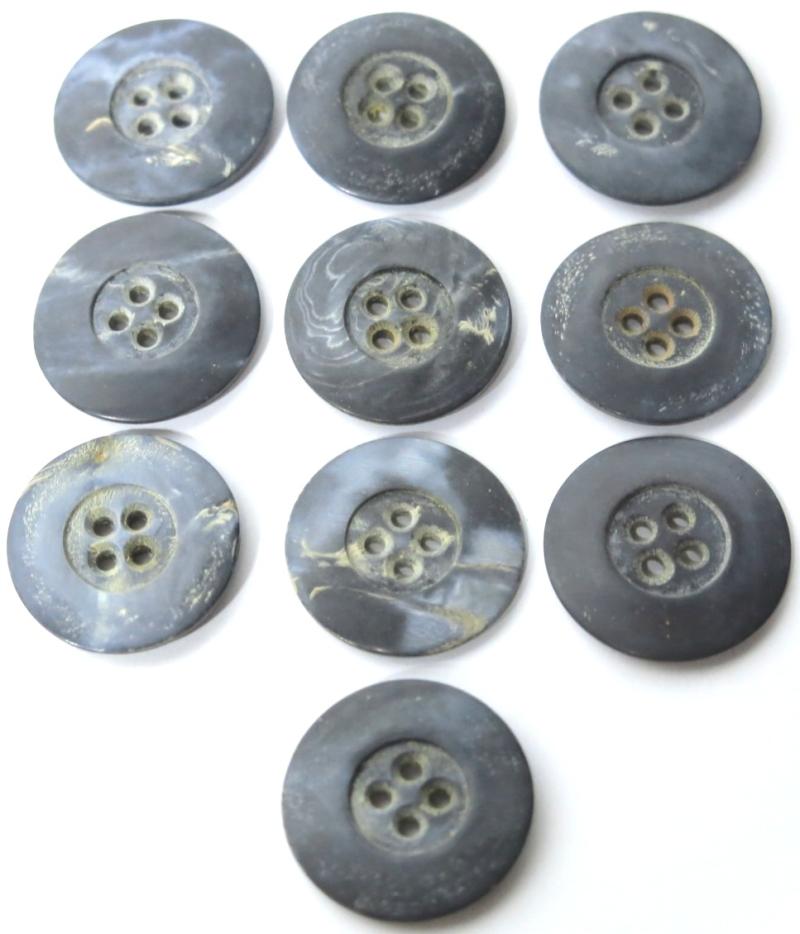 German Wehrmacht/Luftwaffe Buttons In Grey Colour. (2)